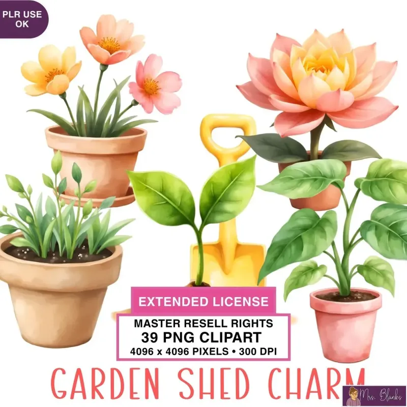 Garden Plant Clipart PNG - Extended License