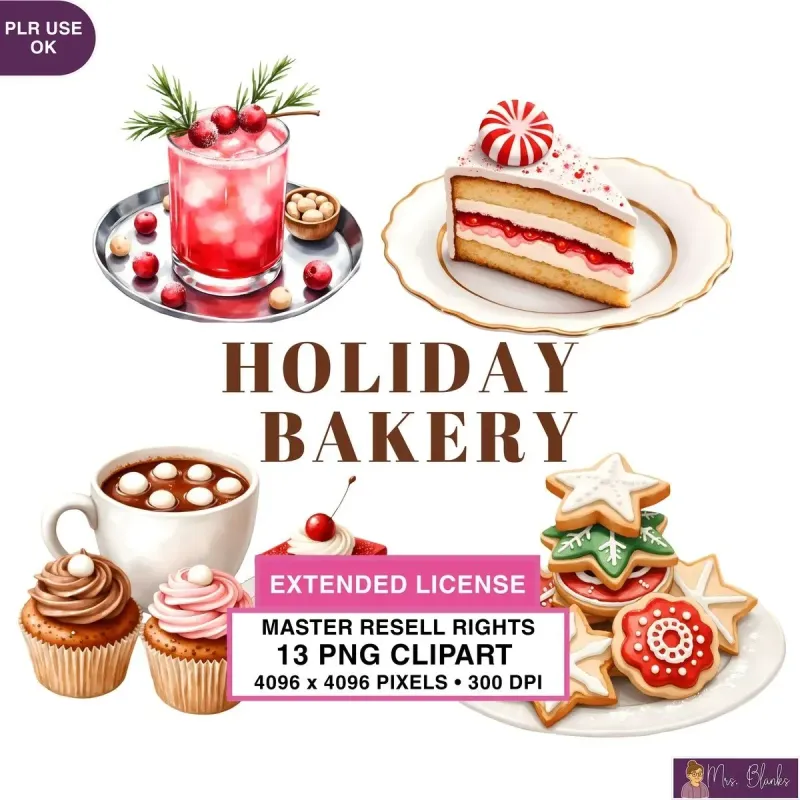 Holiday Dessert Clipart PNG - Extended License