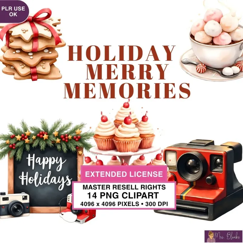 Holiday Memory Clipart PNG - Extended License