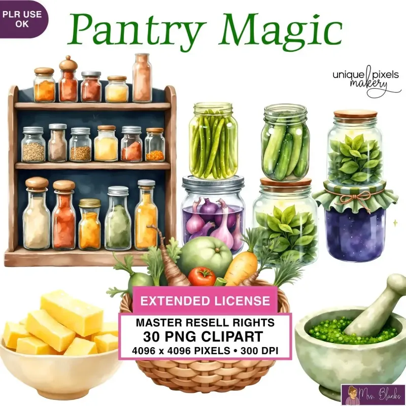 Kitchen Pantry Food Clipart PNG - Extended License