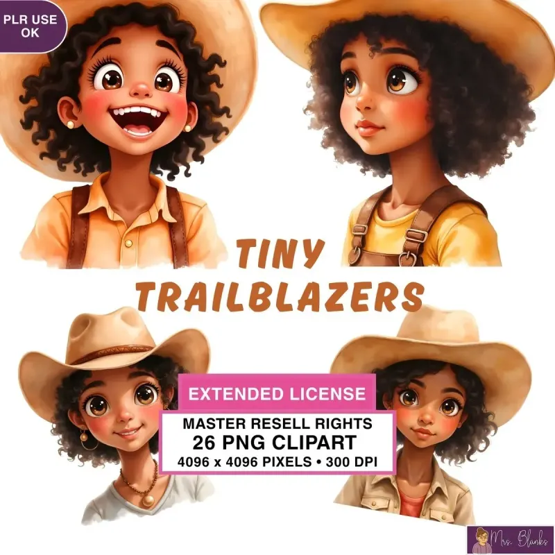 Adventurous Kids Explorer Clipart PNG - Extended License