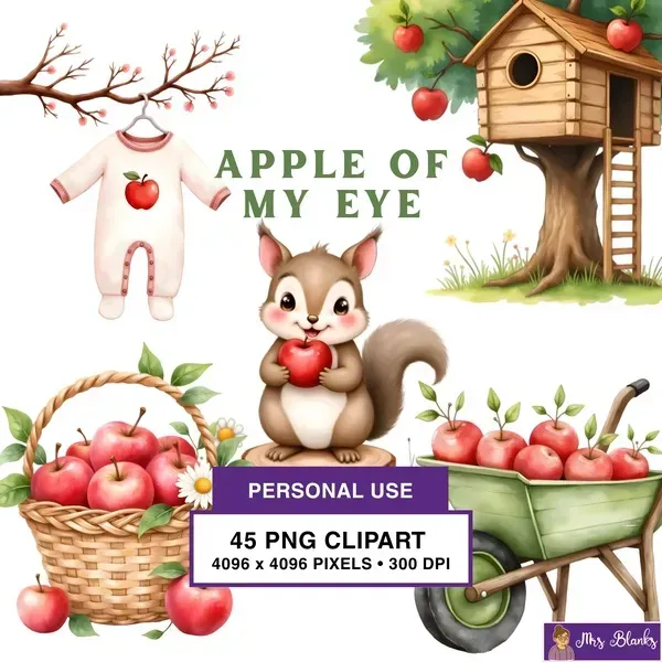 Apple Farm Woodland Clipart PNG - Personal Use License