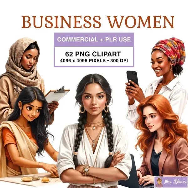 Professional Women Clipart PNG - Commercial + PLR Use License