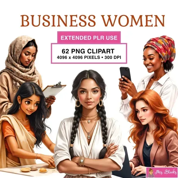 Professional Women Clipart PNG - Extended License