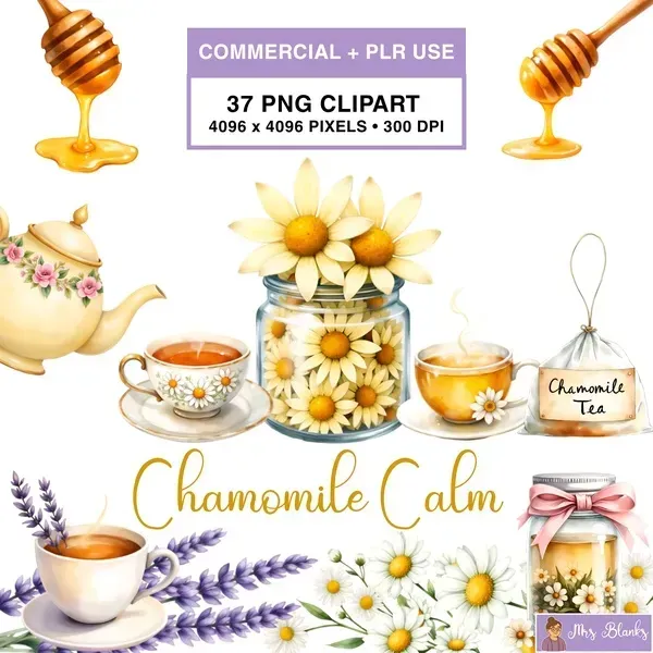 Herbal Tea Clipart PNG - Commercial + PLR Use License 