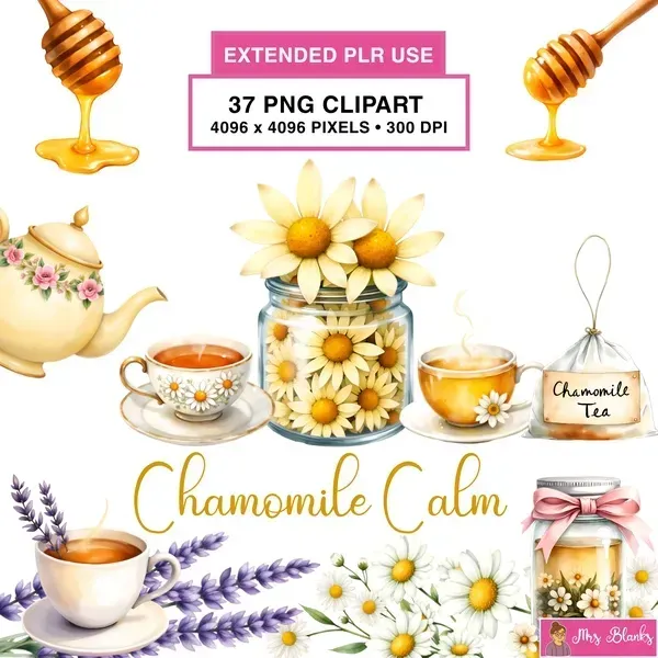 Herbal Tea Clipart PNG - Extended License