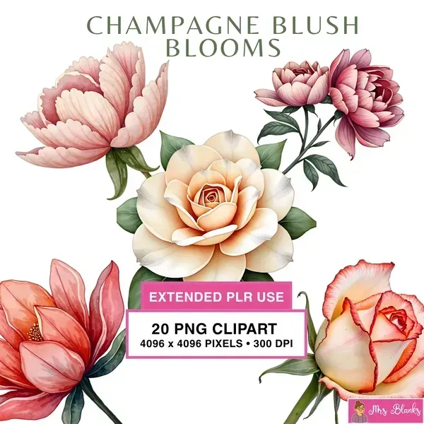 Floral Bloom Clipart PNG - Extended License