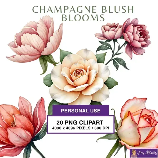 Floral Bloom Clipart PNG - Personal Use License