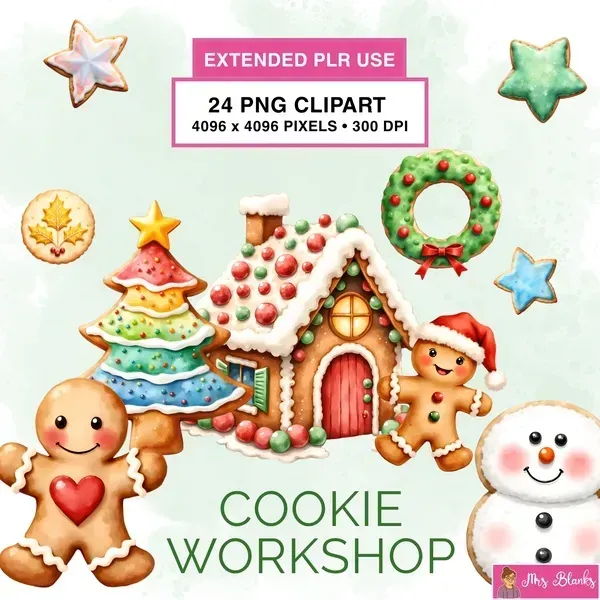 Christmas Cookie Clipart PNG - Extended License