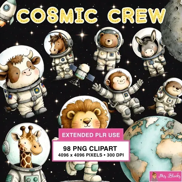 Space Animal Clipart PNG - Extended License