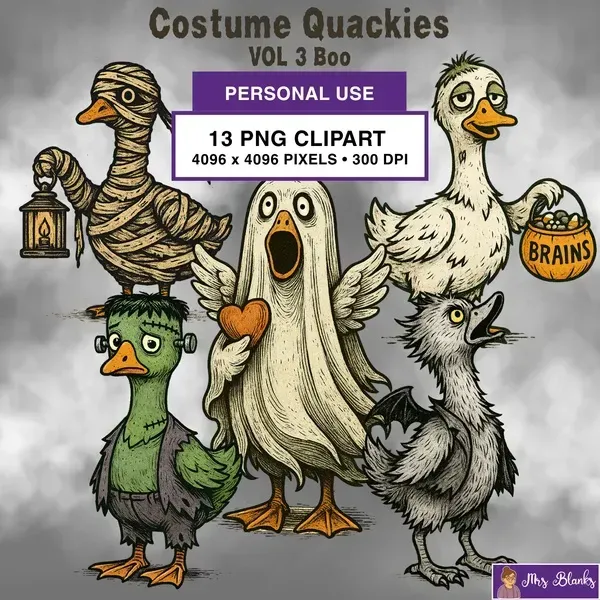 Halloween Duck Clipart PNG - Personal Use License
