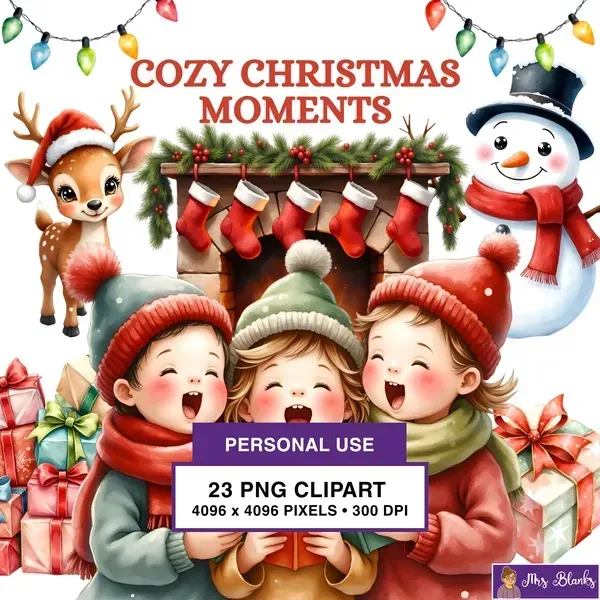 Christmas Family Clipart PNG - Personal Use License