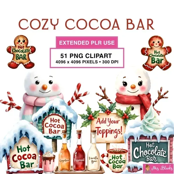 Hot Cocoa Clipart PNG - Extended License