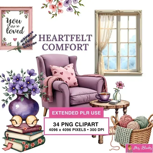 Cozy Home Clipart PNG - Extended License