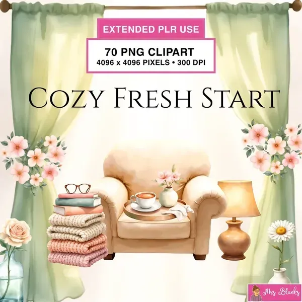 Cozy Home Reset Clipart PNG - Extended License