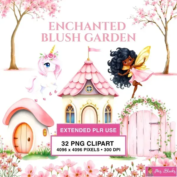 Fantasy Garden Clipart PNG - Extended License
