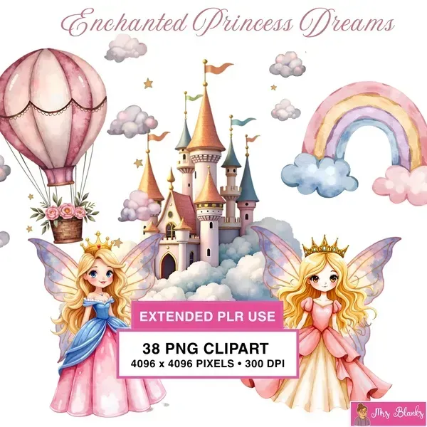 Fairy Princess Clipart PNG - Extended License