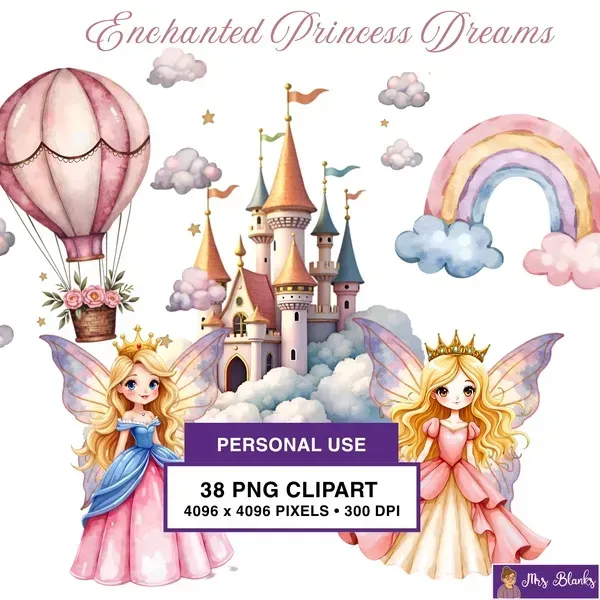 Fairy Princess Clipart PNG - Personal Use License