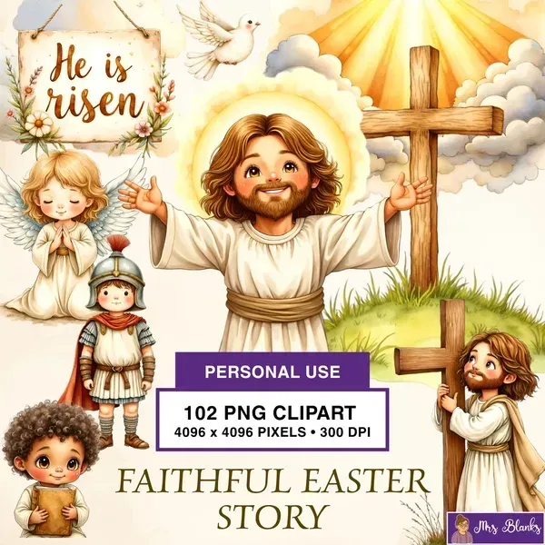 Christian Easter Clipart PNG - Personal Use License