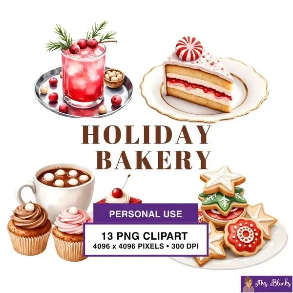 Holiday Dessert Clipart PNG - Personal Use License