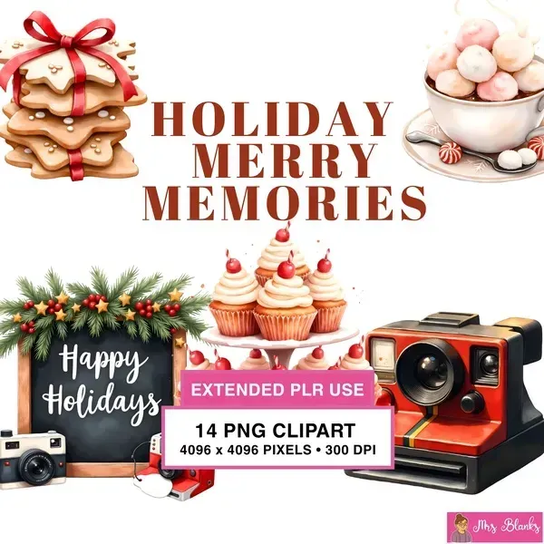 Holiday Memory Clipart PNG - Extended License