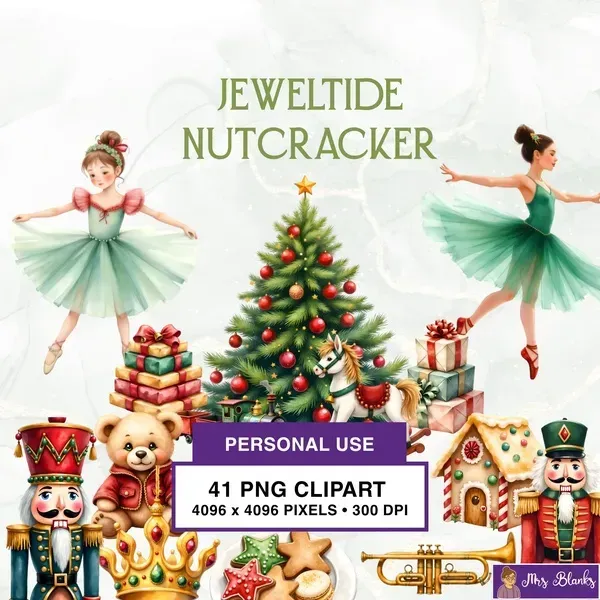 Nutcracker Christmas Clipart PNG - Personal Use License