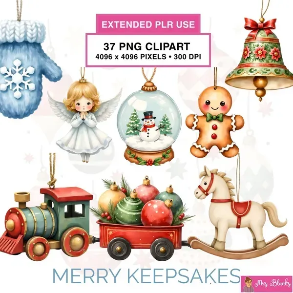 Cute Christmas Ornament Clipart PNG - Extended License