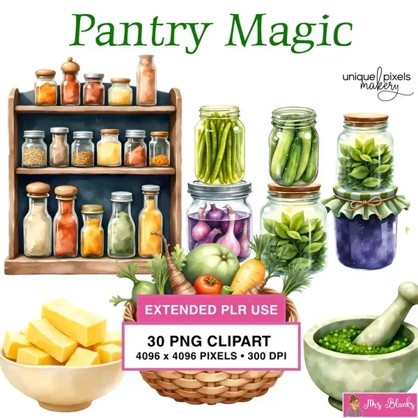 Kitchen Pantry Food Clipart PNG - Extended License