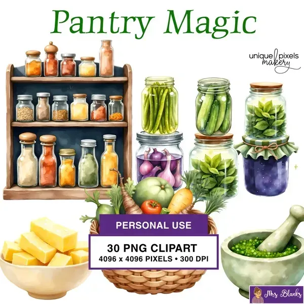 Kitchen Pantry Food Clipart PNG - Personal Use License