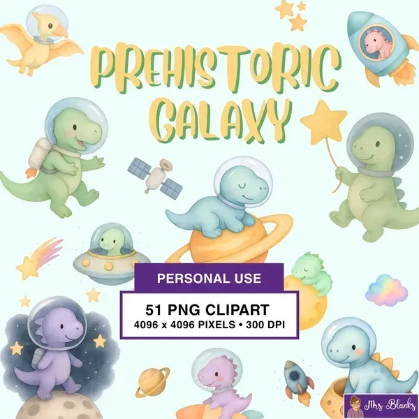 Space Dinosaur Clipart PNG - Personal Use License