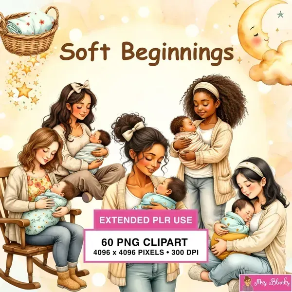 Motherhood Baby Moments Clipart PNG - Extended License
