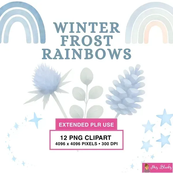 Winter Rainbow Clipart PNG - Extended License