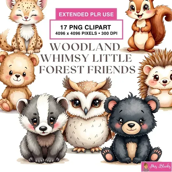 Forest Animal Clipart PNG - Extended License