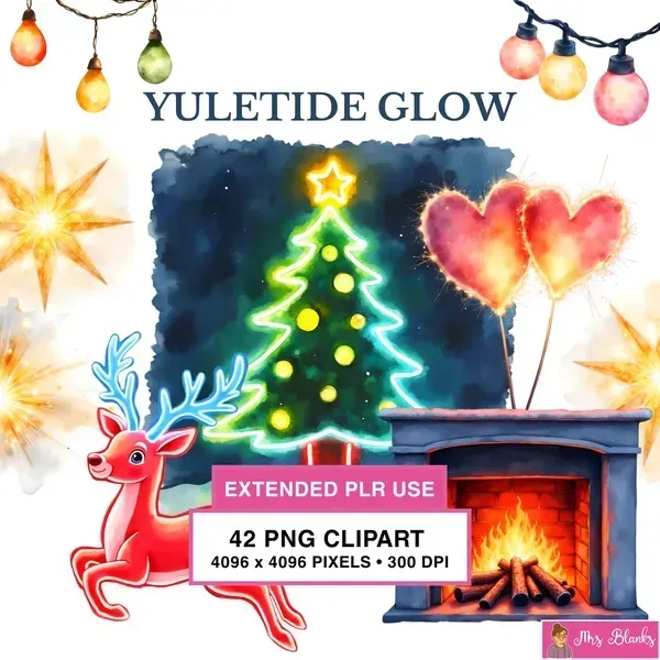 Christmas Glow Clipart PNG - Extended License