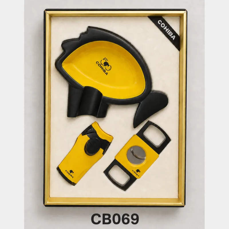 (CB069) - سيت إكسسوارات سيكار ثلاثي (Cohiba)