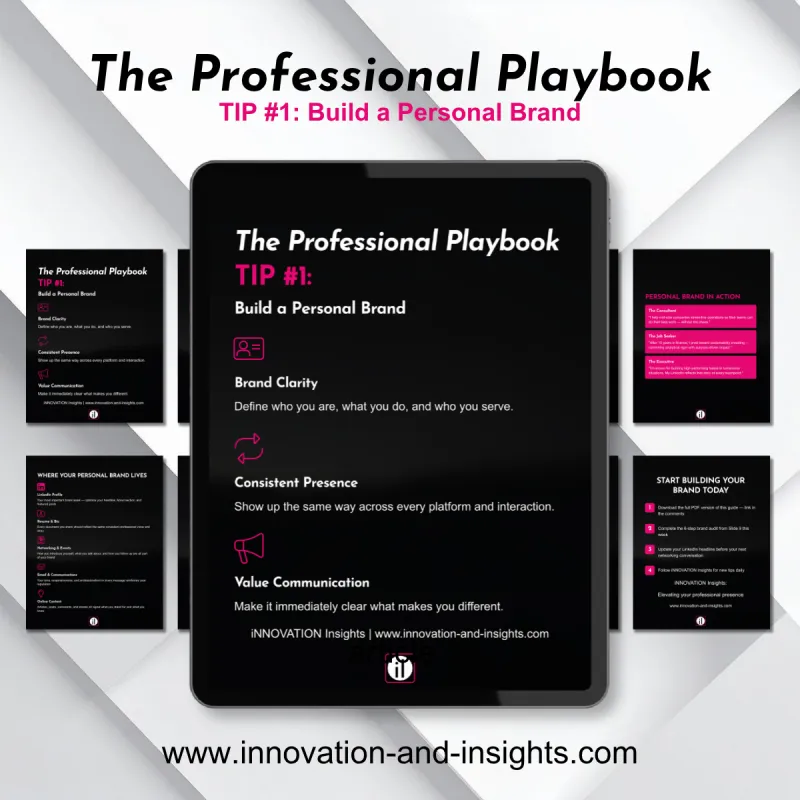 The Professional Playbook | Tip #1: Build a Personal Brand