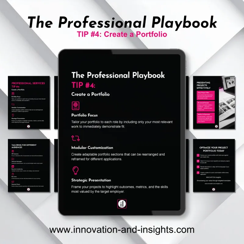 The Professional Playbook | Tip #4: Create a Portfolio