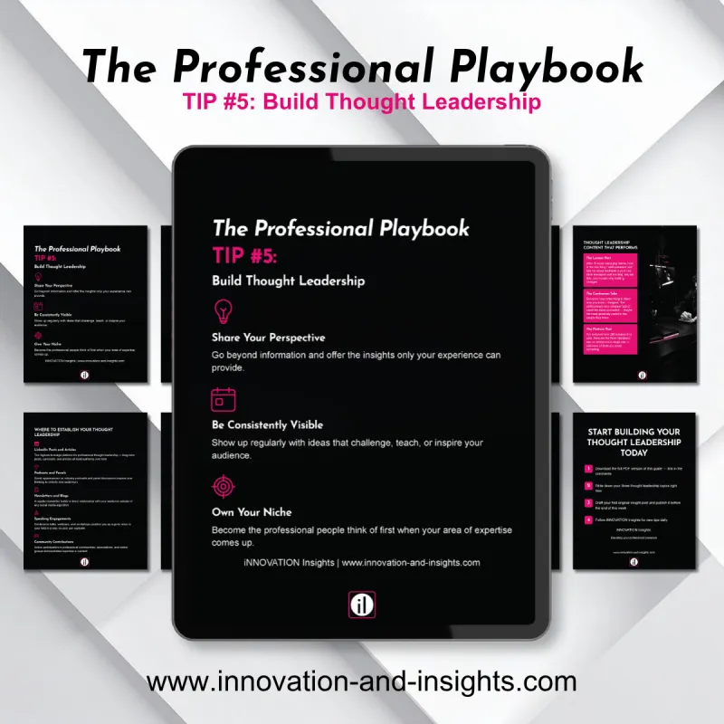 The Professional Playbook | Tip #5: Build Thought Leadership