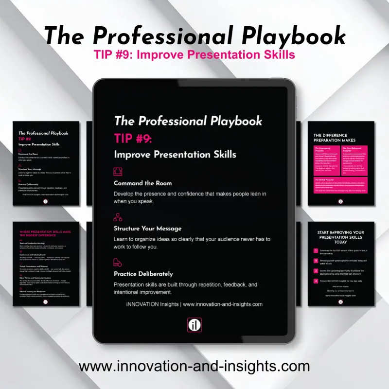 The Professional Playbook | Tip #9: Improve Presentation Skills