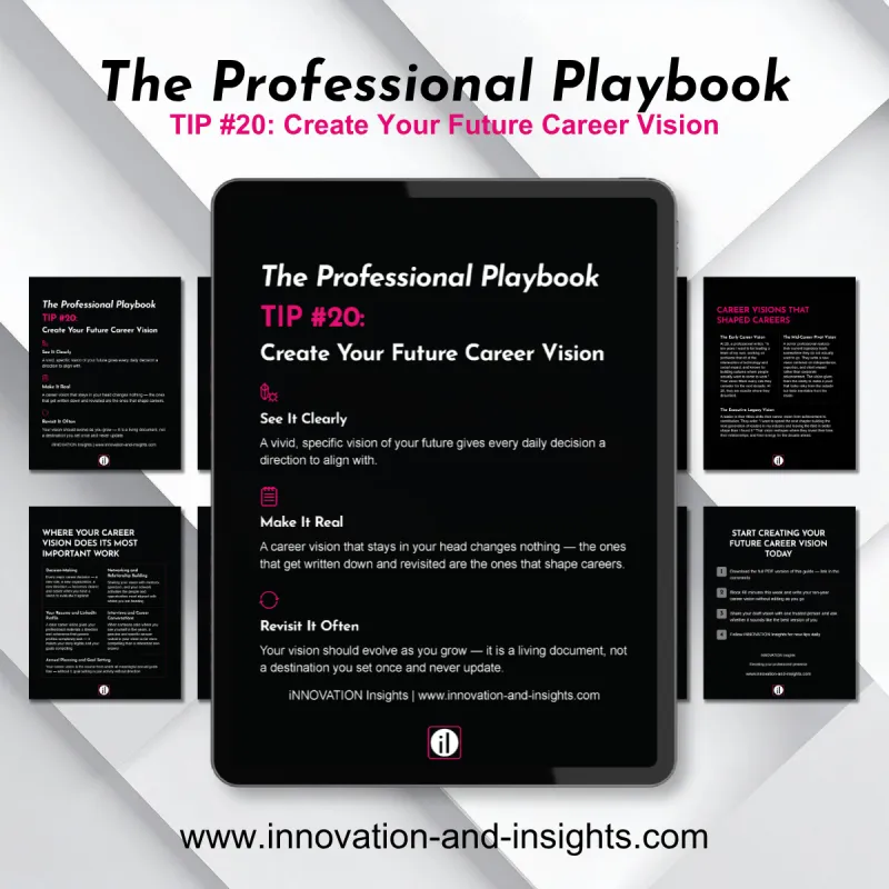 The Professional Playbook — Tip #20: Create Your Future Career Vision