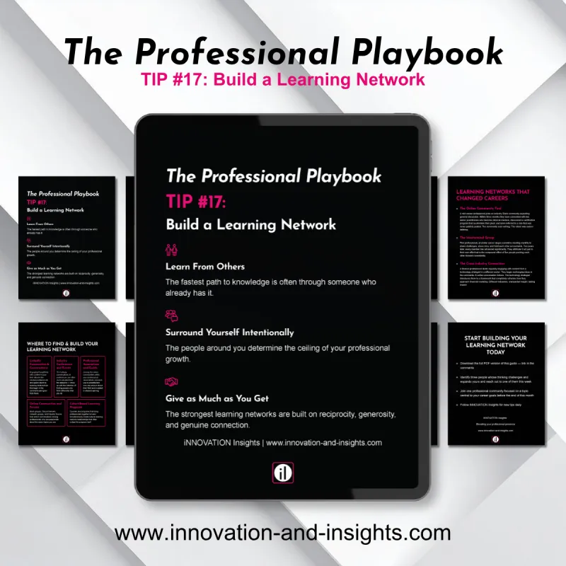 The Professional Playbook | Tip #17: Build a Learning Network