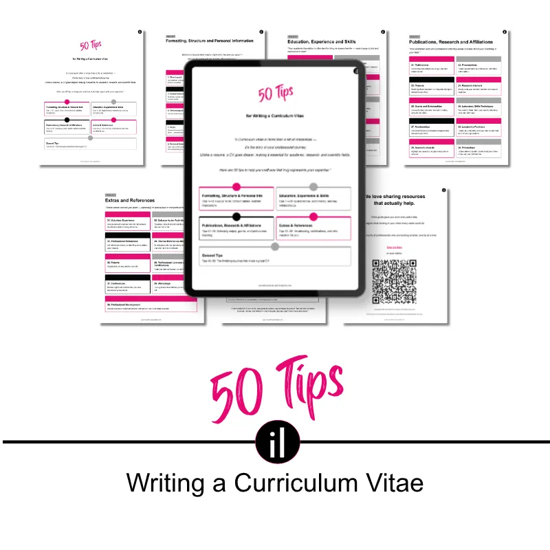 50 Tips for Writing a Curriculum Vitae
