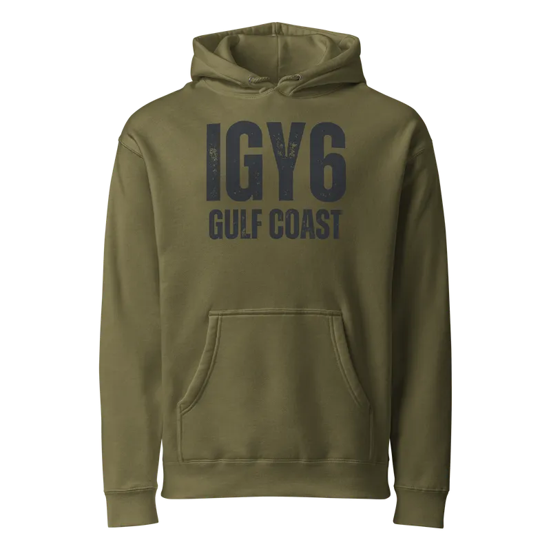 IGY6 - Gulf Coast Hooded Sweatshirt (Black Print)