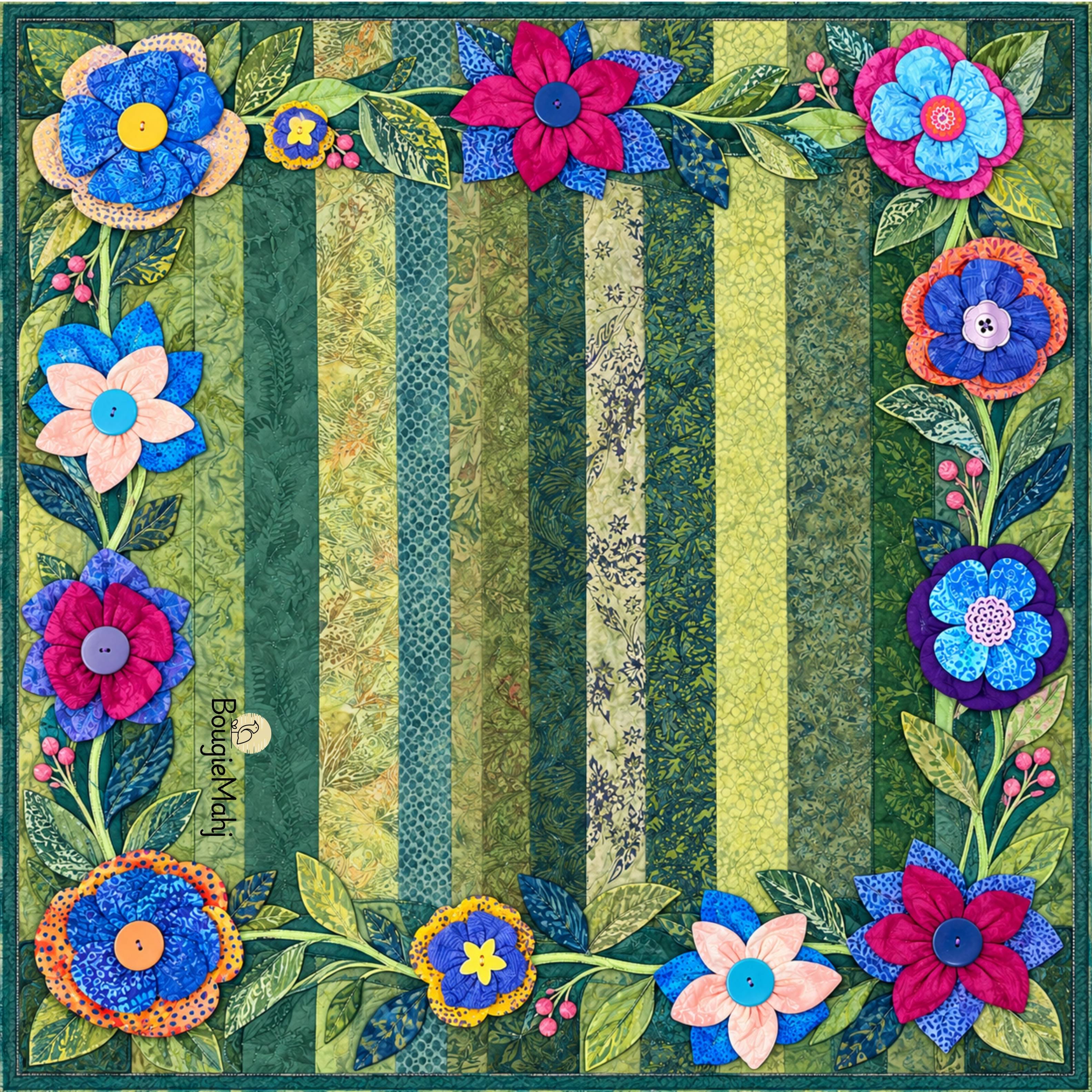 3D Flower 'Quilted' Mat