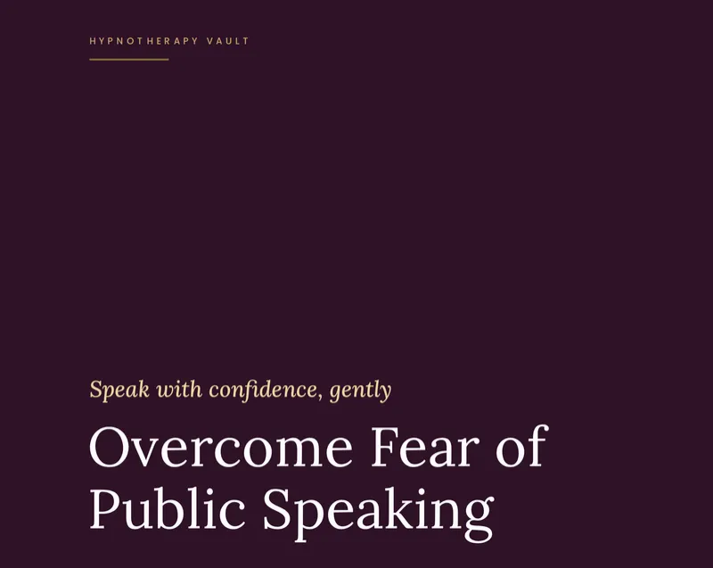 Vault Audio - Overcome Fear of Public Speaking