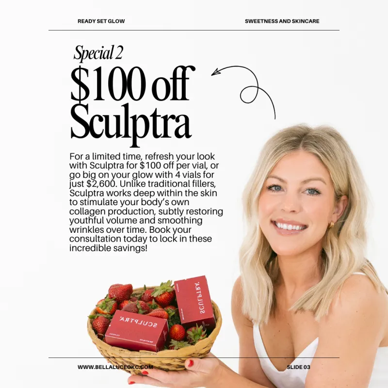 SCULPTRA $100 Off per vial