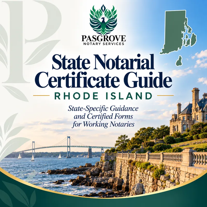 Rhode Island State Notarial Certificate Guide 