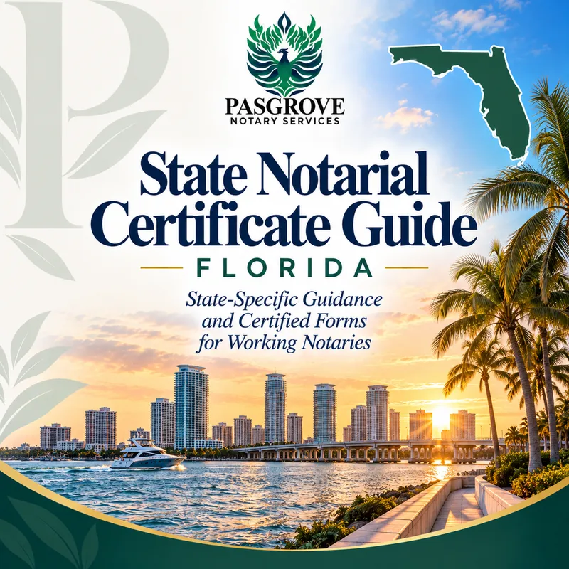 Florida State Notarial Certificate Guide