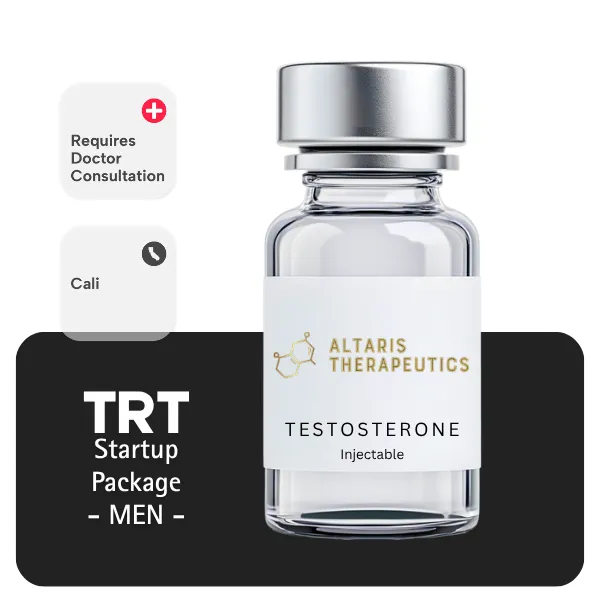 TRT CALI Men's Startup Package 60 days (Consult, Labs, Cypionate 200mg/mL 10mL + Anastrozole 24×1mg)