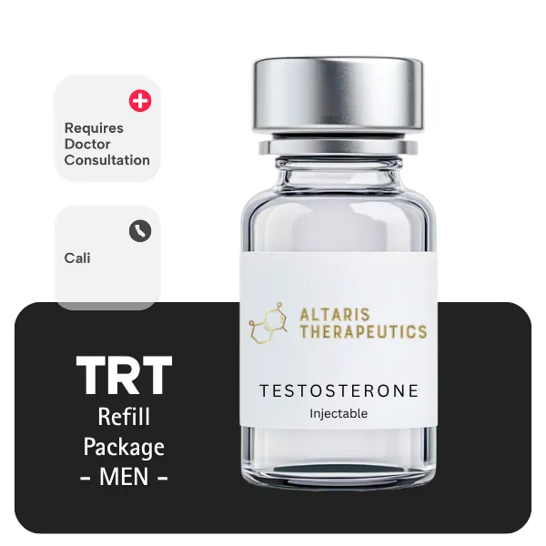 TRT CALI  Men's Refill Package 60 days (Cypionate 200mg/mL 10mL + Anastrozole 24×1mg)